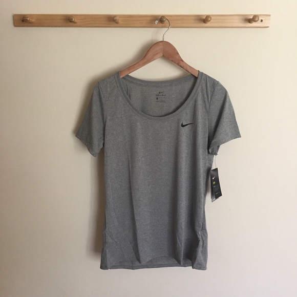 Nike Tops - Nike Dri-Fit Shirt Heather Gray Scoop Neck Size M